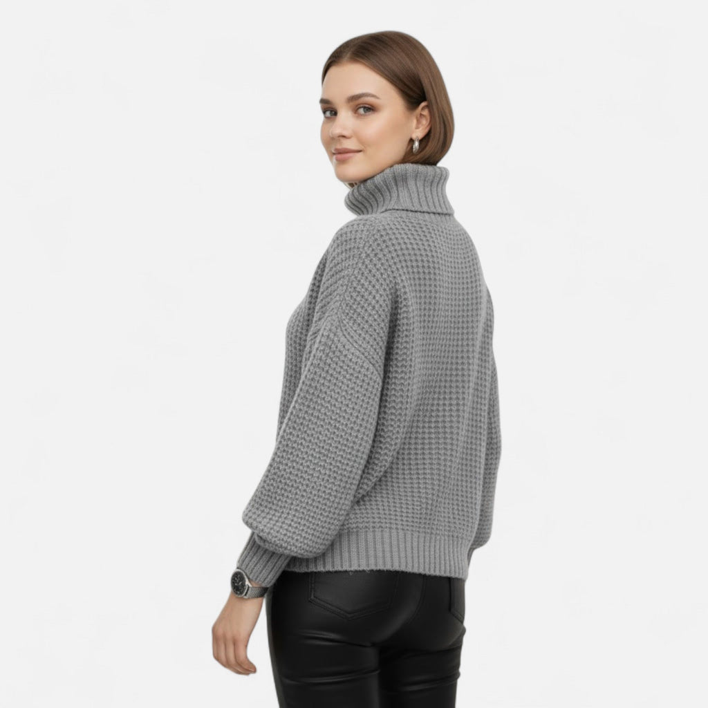 Women's Wool-Blend Turtleneck Sweater – Classic Knit