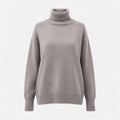 Women's Wool-Blend Turtleneck Sweater – Oversized Thick Knit