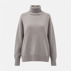 Women's Wool-Blend Turtleneck Sweater – Oversized Thick Knit