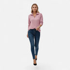 Women's Zipper Stand-Collar Knit Sweaters