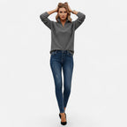 Women's Zipper Stand-Collar Knit Sweaters