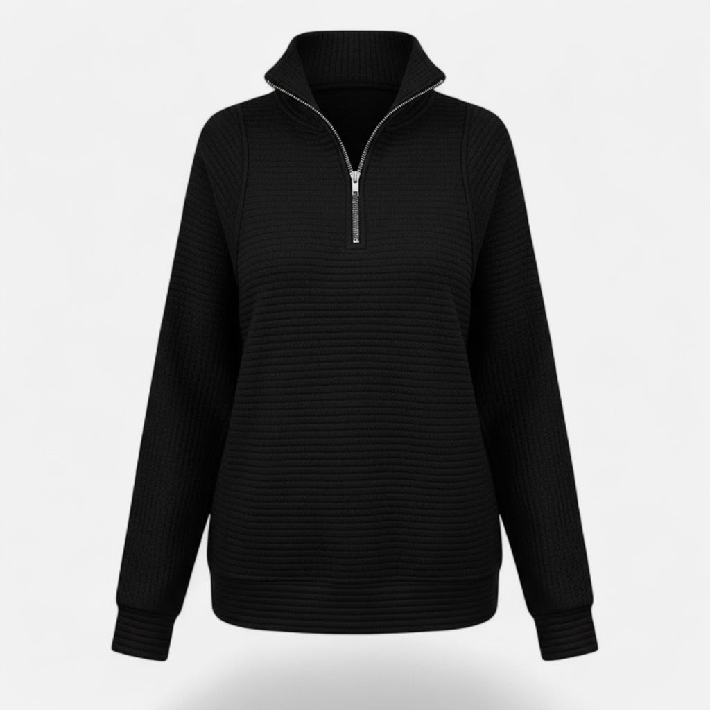 Women's Zipper Stand-Collar Knit Sweaters