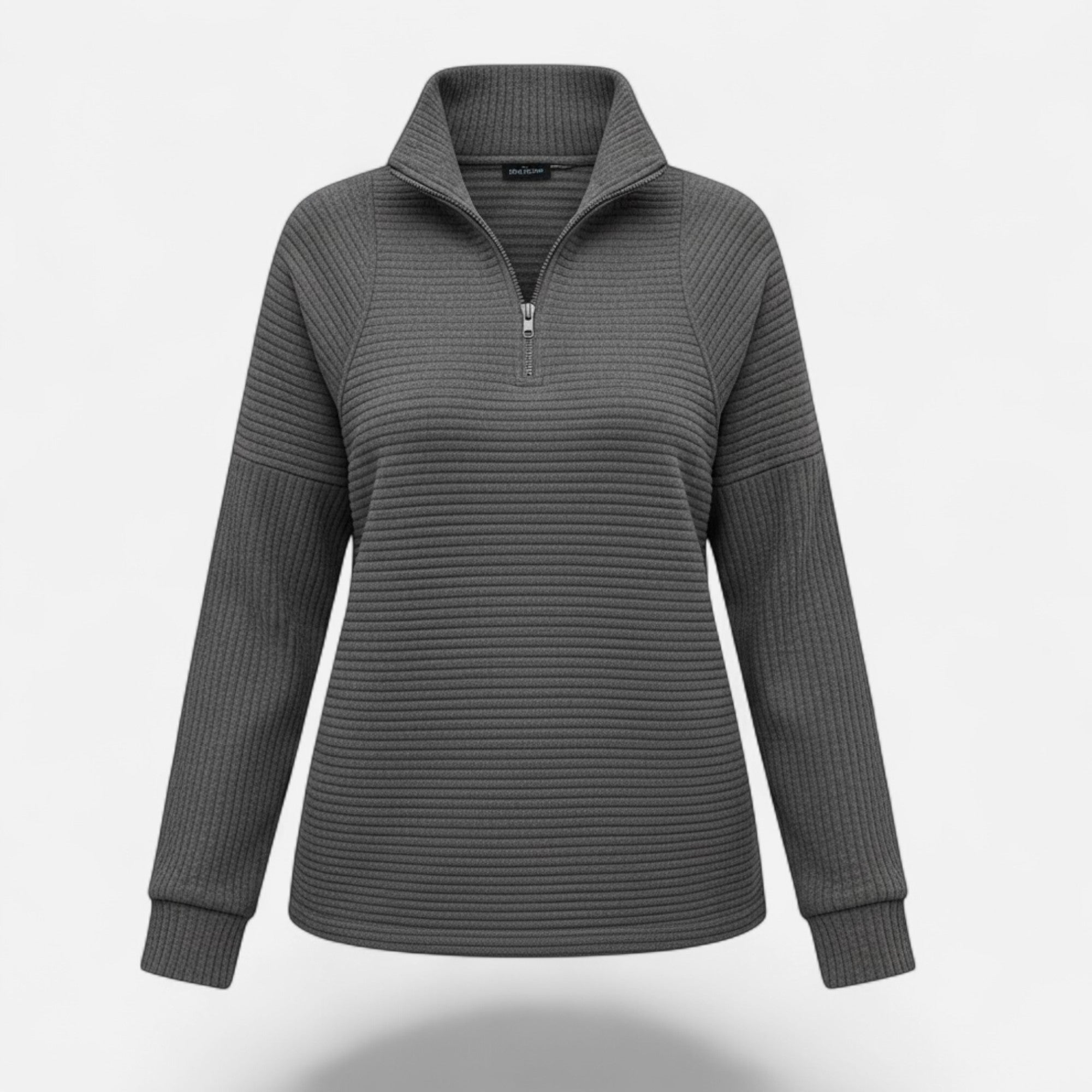 Women's Zipper Stand-Collar Knit Sweaters