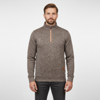 Men's Marled Quarter Zip Sweater with Funnel Neck