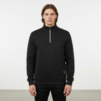 Men's Marled Quarter Zip Sweater with Funnel Neck