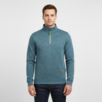 Men's Marled Quarter Zip Sweater with Funnel Neck