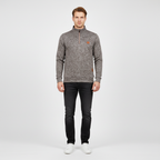 Men's Marled Quarter Zip Sweater with Funnel Neck
