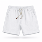 Men's Linen Shorts Elastic Waist Drawstring Summer Fit