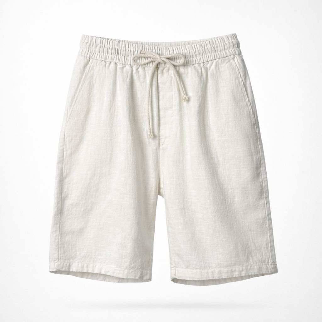 Men's Linen Blend Drawstring Shorts Relaxed Fit Summer Shorts