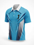 Men's Printed Golf Polo Shirt With Contrast Collar
