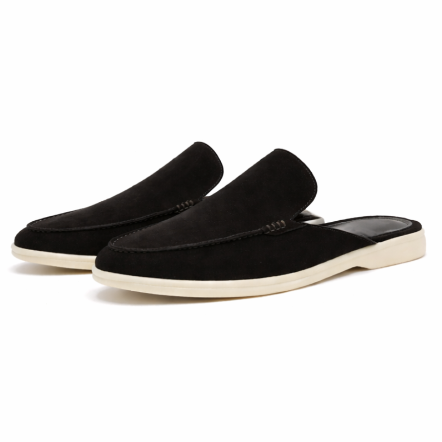 Men's Backless Loafer Slip On Suede Style Summer Shoes