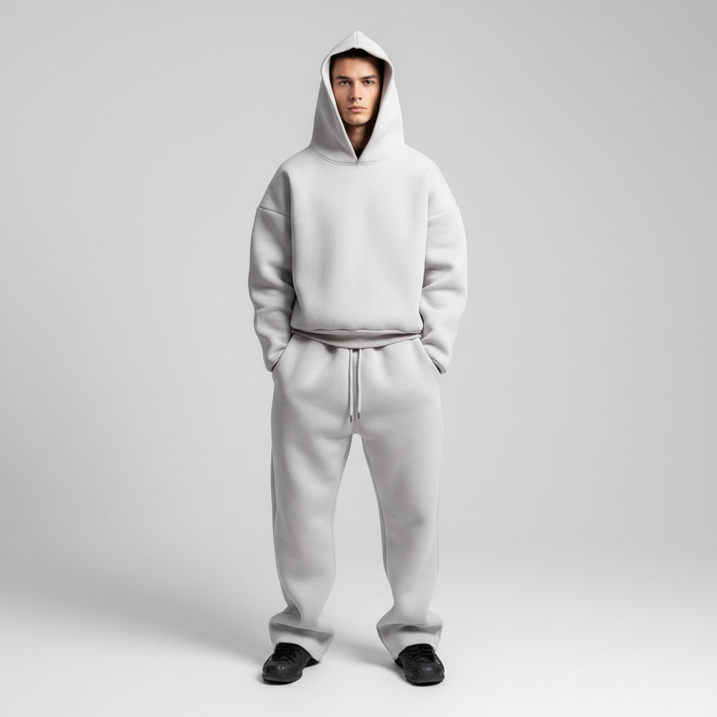 Men's Oversized Hoodie and Joggers Set Breathable Tracksuit