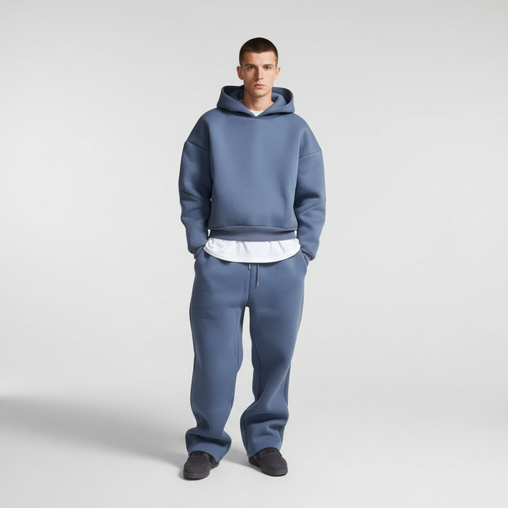 Men's Oversized Hoodie and Joggers Set Breathable Tracksuit