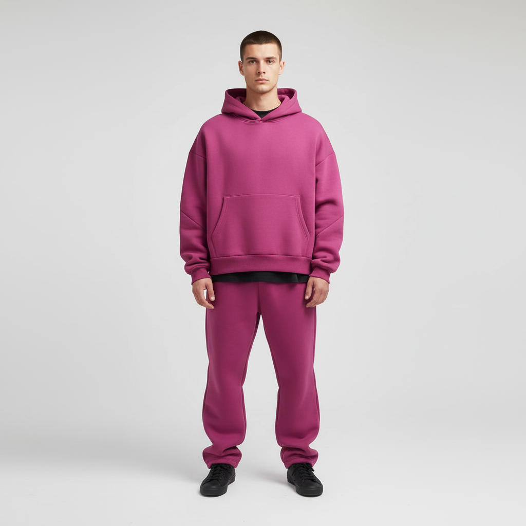 Men's Oversized Hoodie and Joggers Set Breathable Tracksuit
