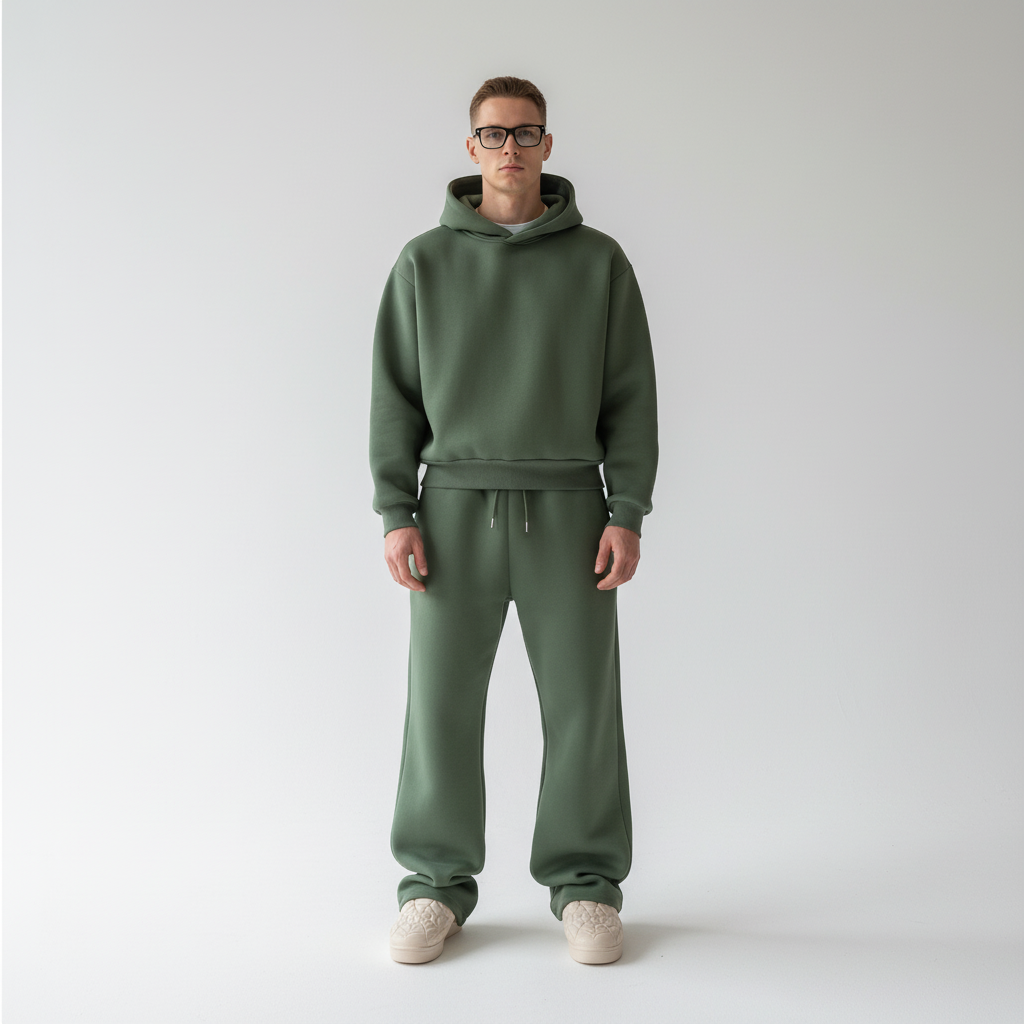 Men's Oversized Hoodie and Joggers Set Breathable Tracksuit