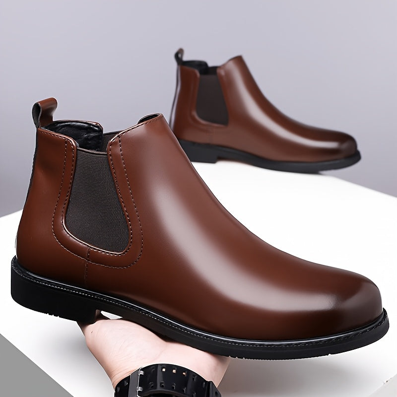 Women's Dark Brown Everyday Chelsea Boots with Flexible Sides
