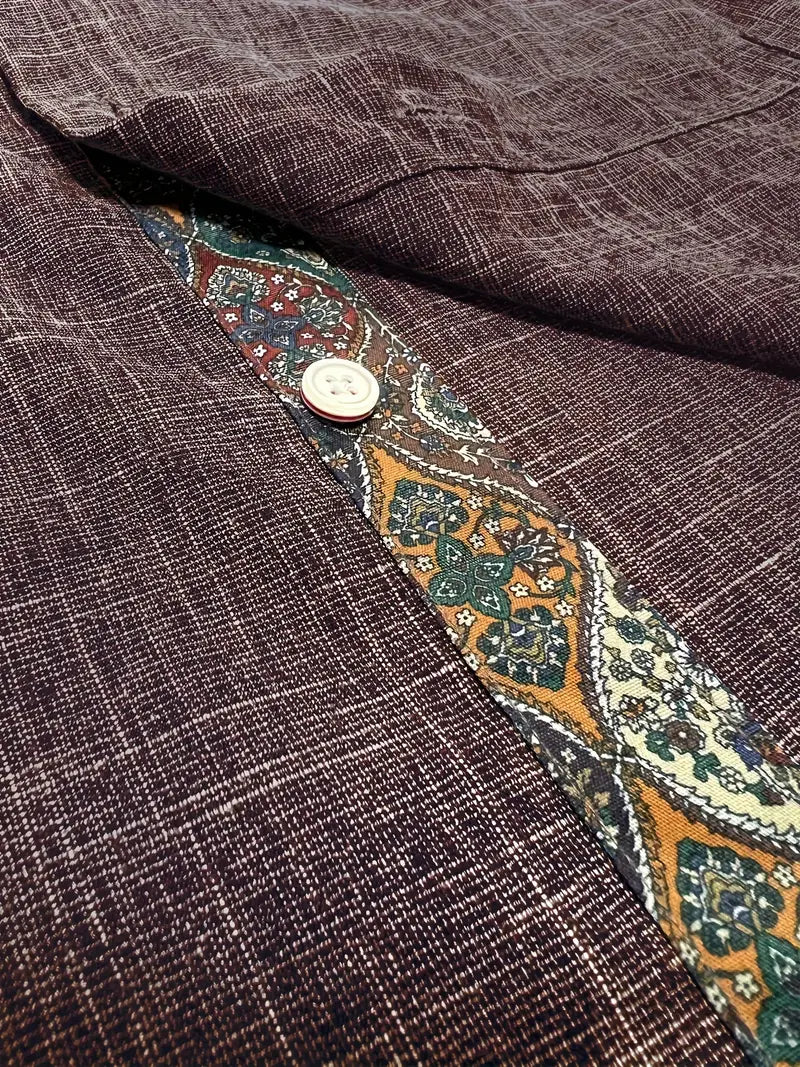 Men's Two-Tone Trim Modern Fit Button-Down Shirt