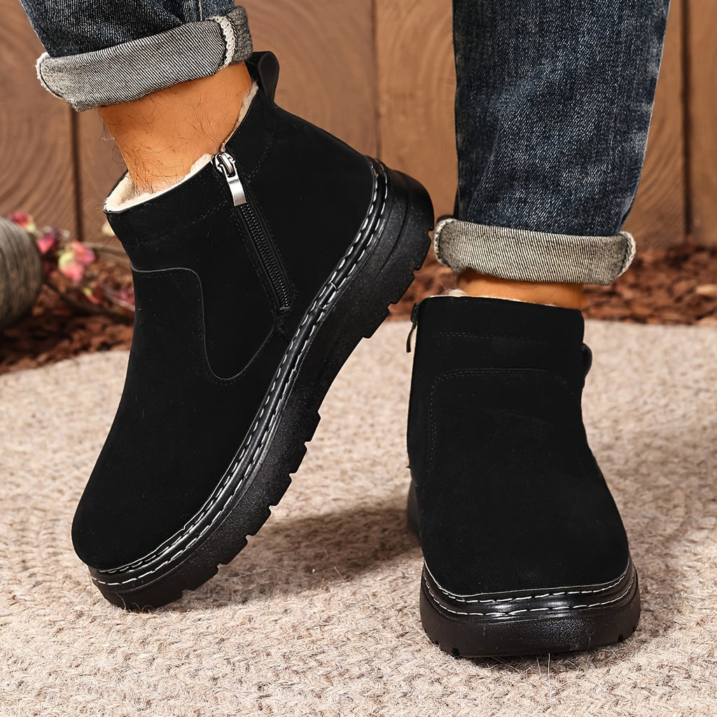 Women's Warm Plush Lined Everyday Booties with Thick Sole