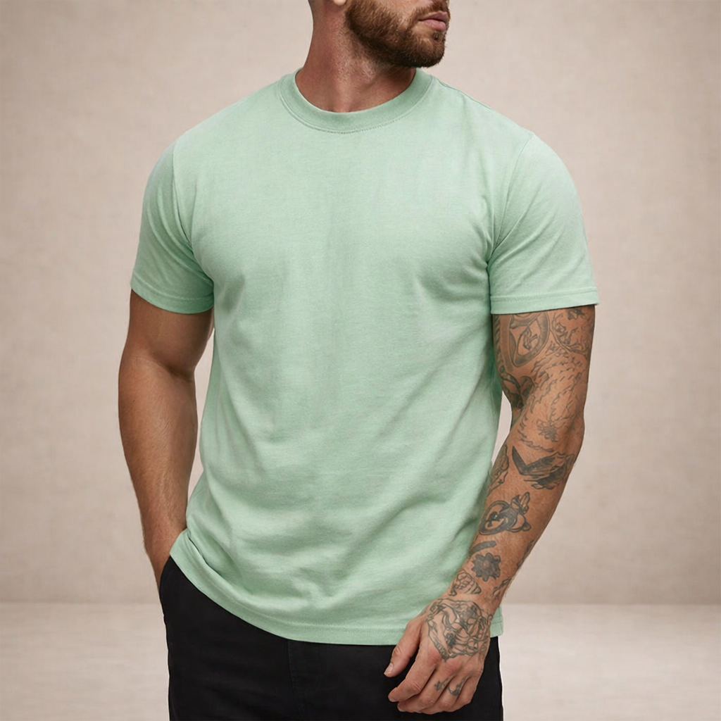 Men's Slim Fit Crew Neck Essential Cotton T Shirt