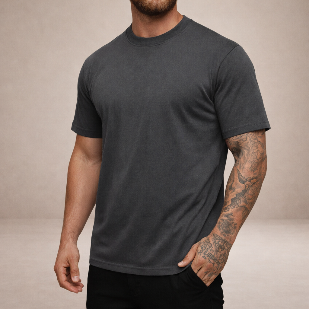 Men's Slim Fit Crew Neck Essential Cotton T Shirt