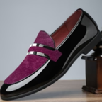 Men's Slip On Loafers with Suede Details Smart Casual