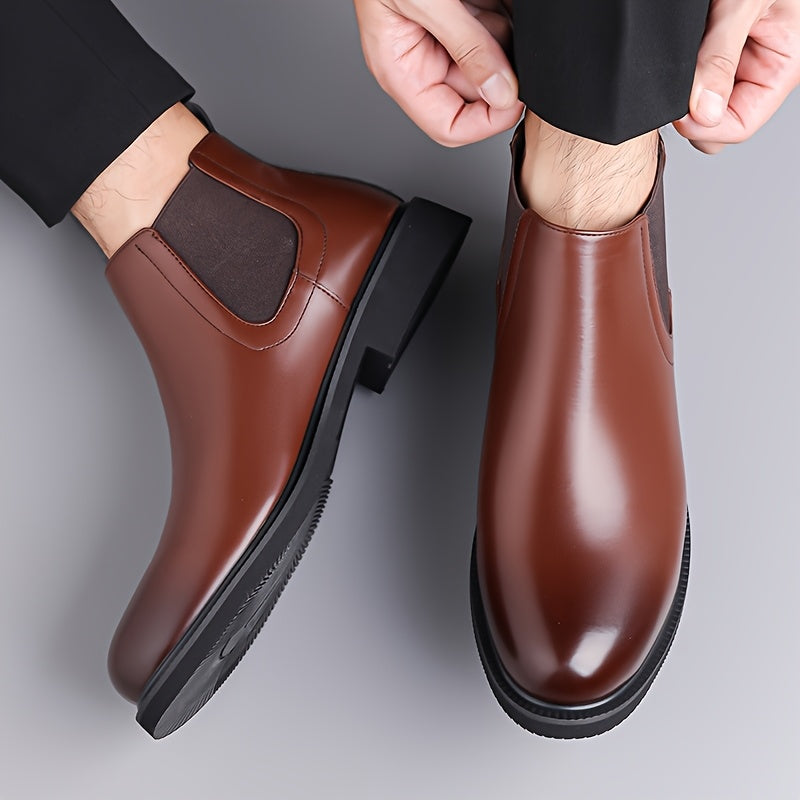 Women's Dark Brown Everyday Chelsea Boots with Flexible Sides