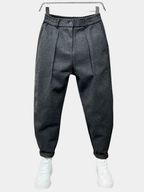 Men's Pleated Tapered Trousers Relaxed Smart Everyday Fit