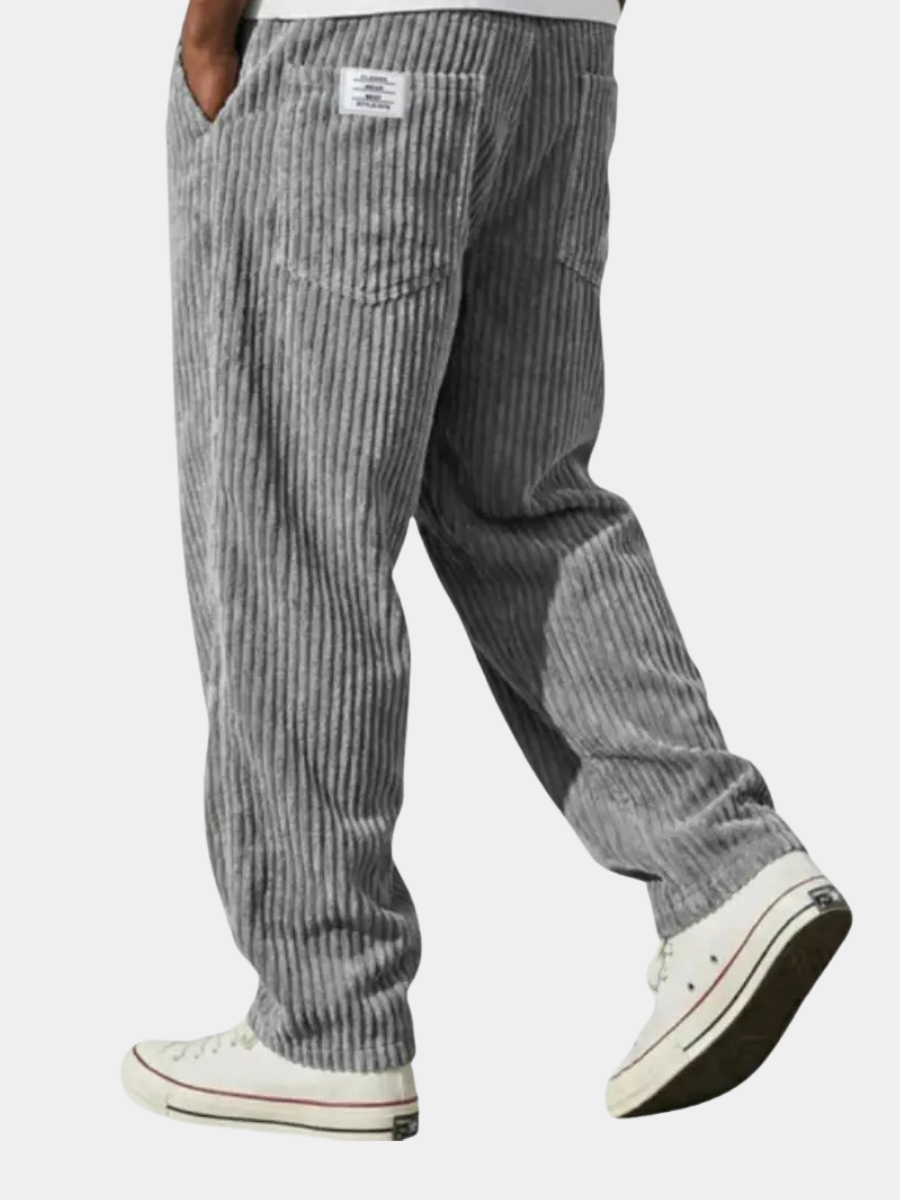 Men's Relaxed Corduroy Trousers Drawstring Everyday Fit
