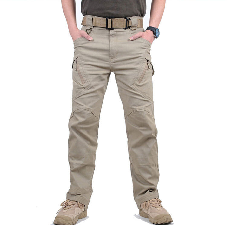 Men's Reinforced Tactical Cargo Trousers Multi Pocket Hiking Gear