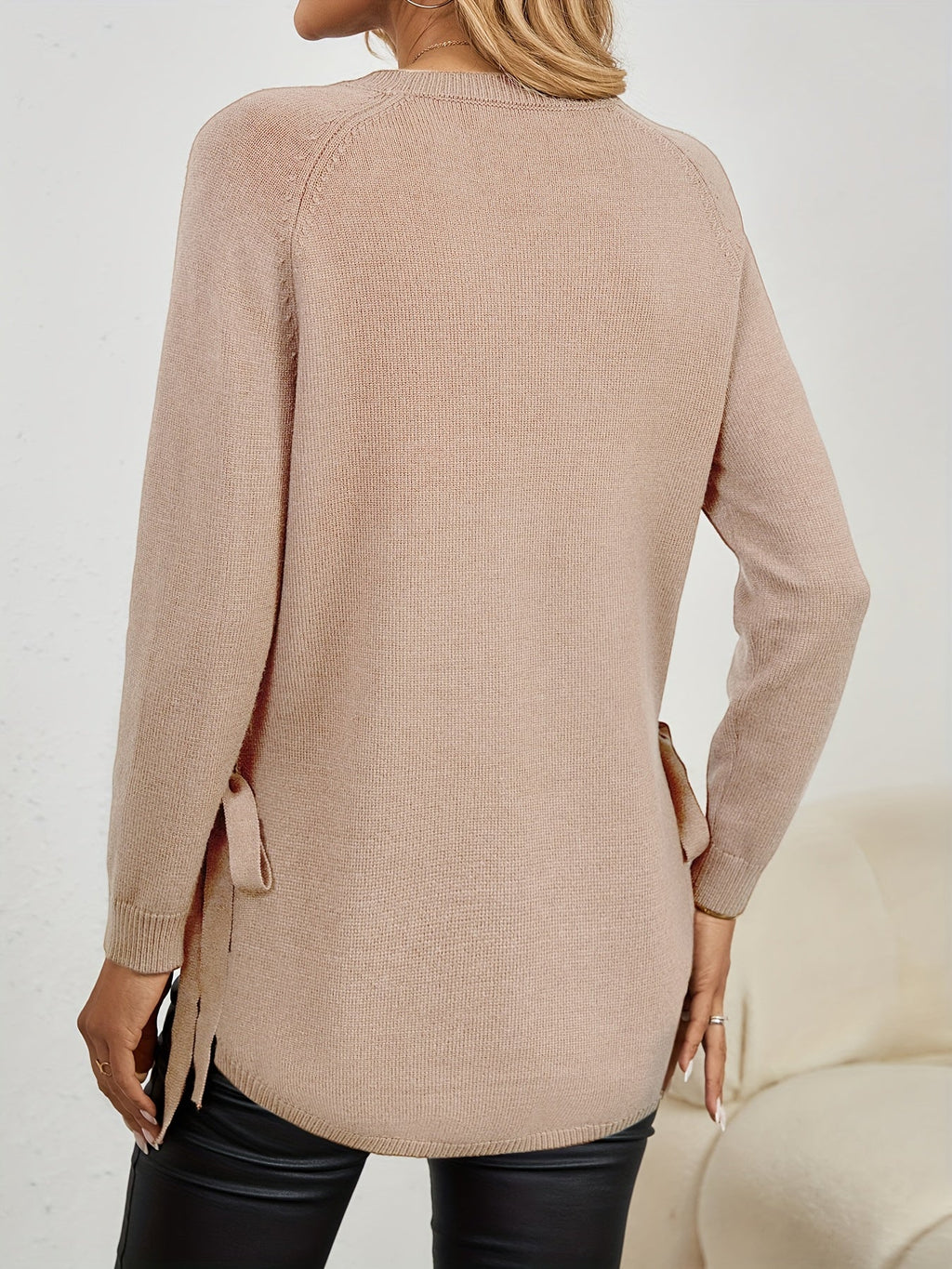 Women's Split-Side Tunic Length Pullover Sweater
