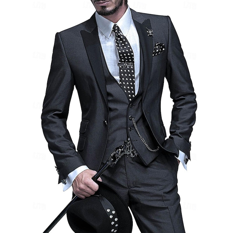 Men's Elegant Three Piece Tailored Occasion Suit Set