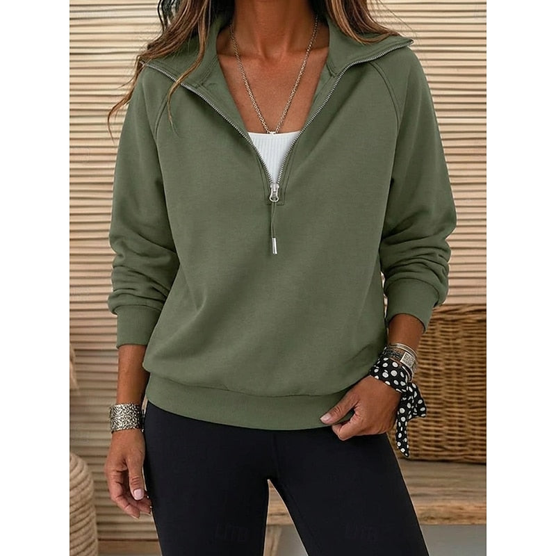 Women's Easy Everyday Quarter-Zip Sweater - Olive