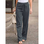 Women's Drawstring Wide Leg Palazzo Trousers