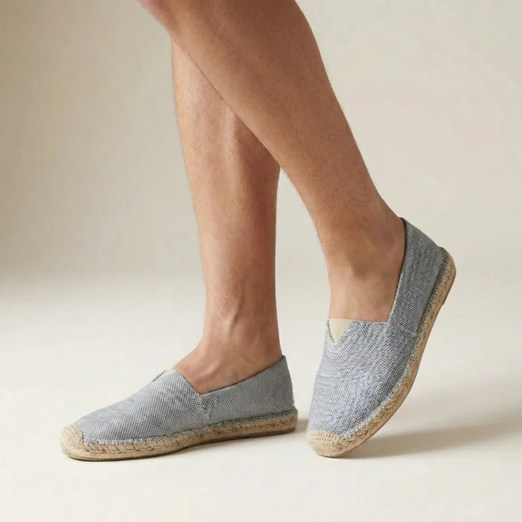 Men's Jute Sole Espadrilles Lightweight Slip On Summer Shoes