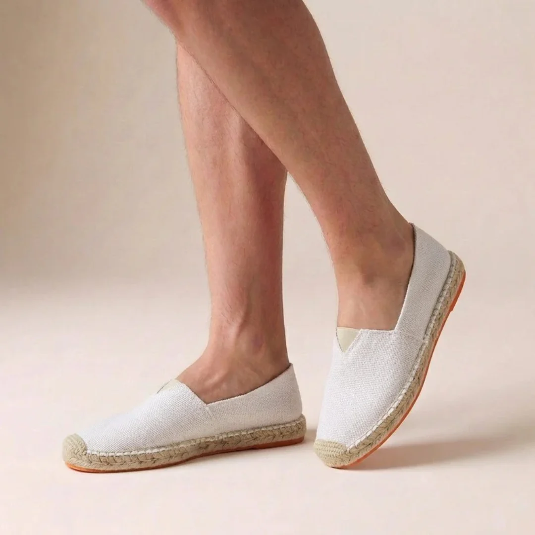 Men's Jute Sole Espadrilles Lightweight Slip On Summer Shoes