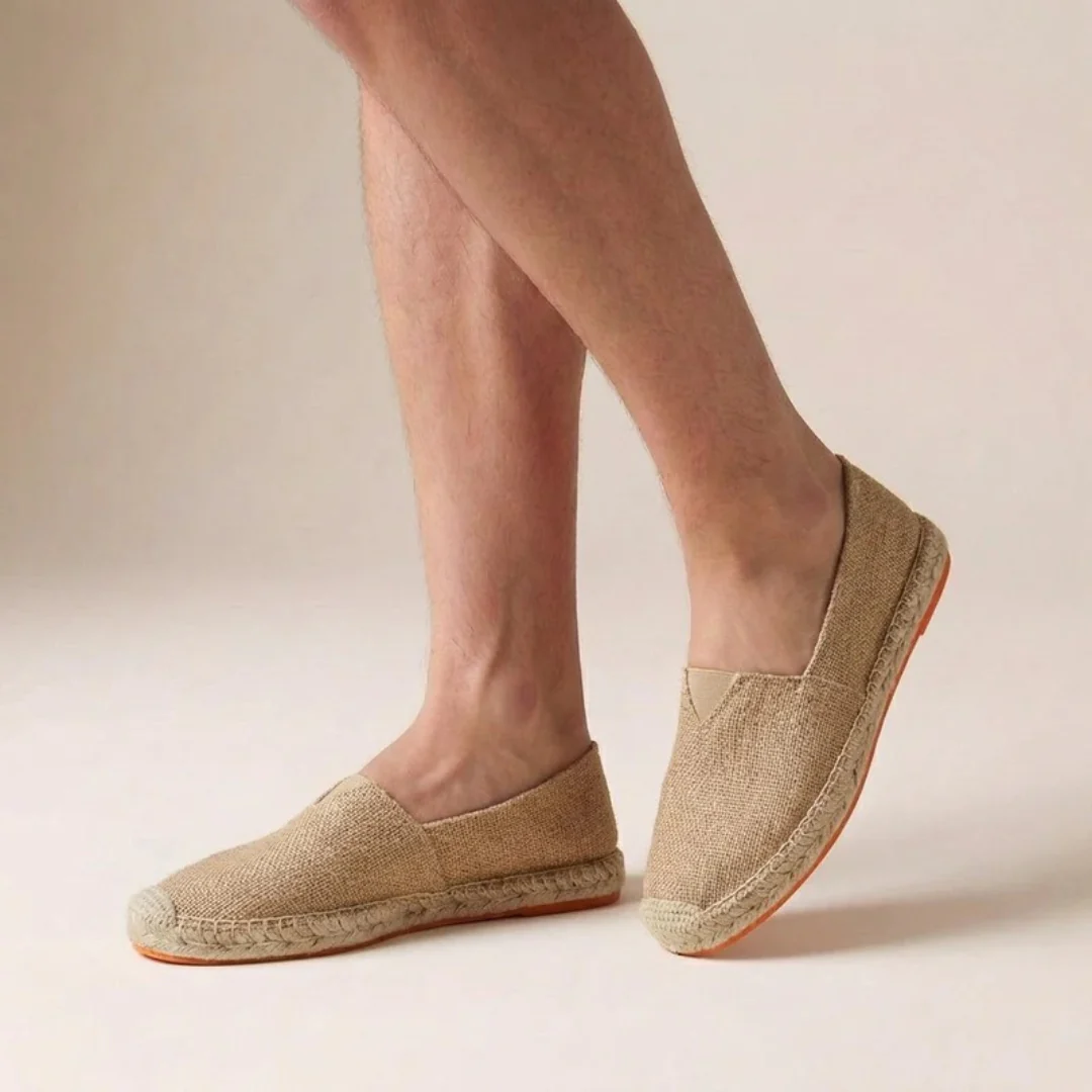 Men's Jute Sole Espadrilles Lightweight Slip On Summer Shoes