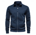 Men's Full Zip Stand Collar Sweatshirt Jacket With Pockets