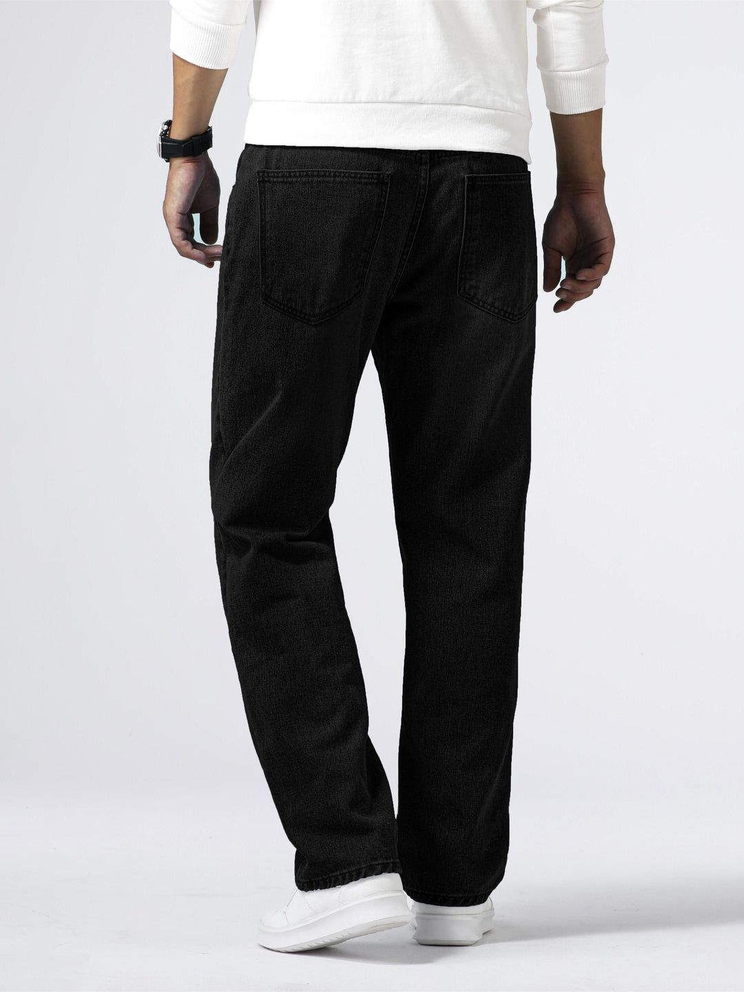 Men's Denim Jeans Straight Leg Washed Blue Everyday Fit