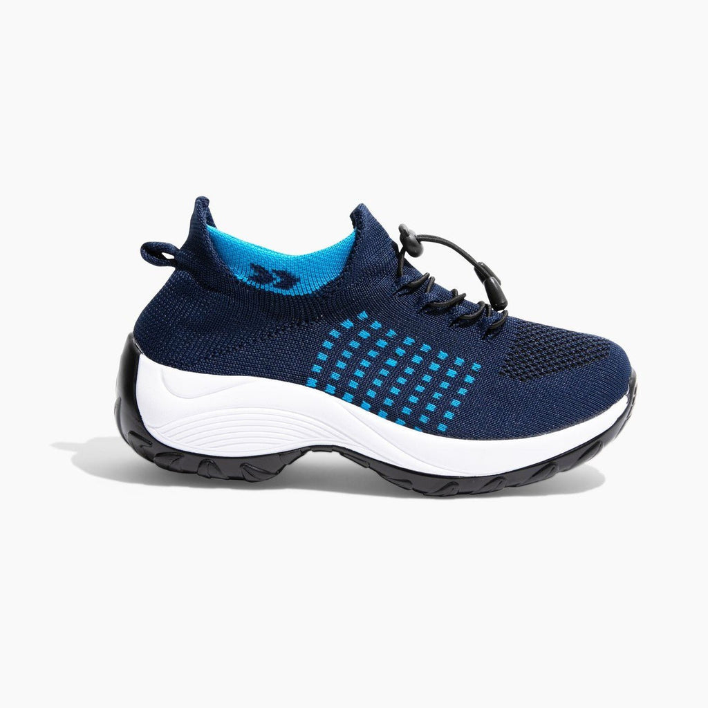 Women's Knit Toggle Walking Shoes with Cushioned Sole