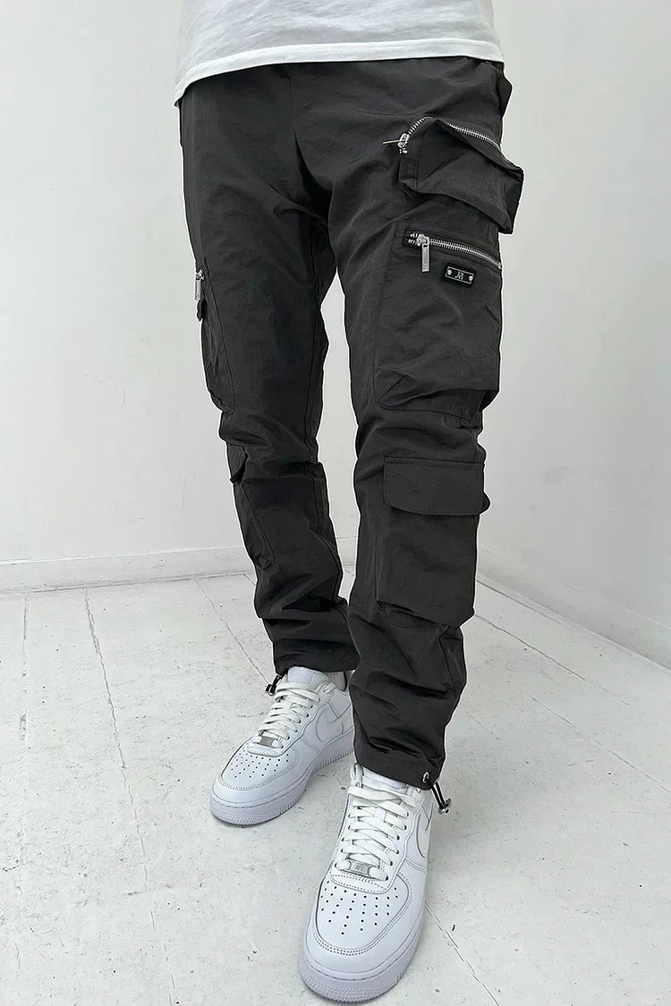 Men's Cargo Pocket Trousers Durable Utility Pants Comfortable Outdoor