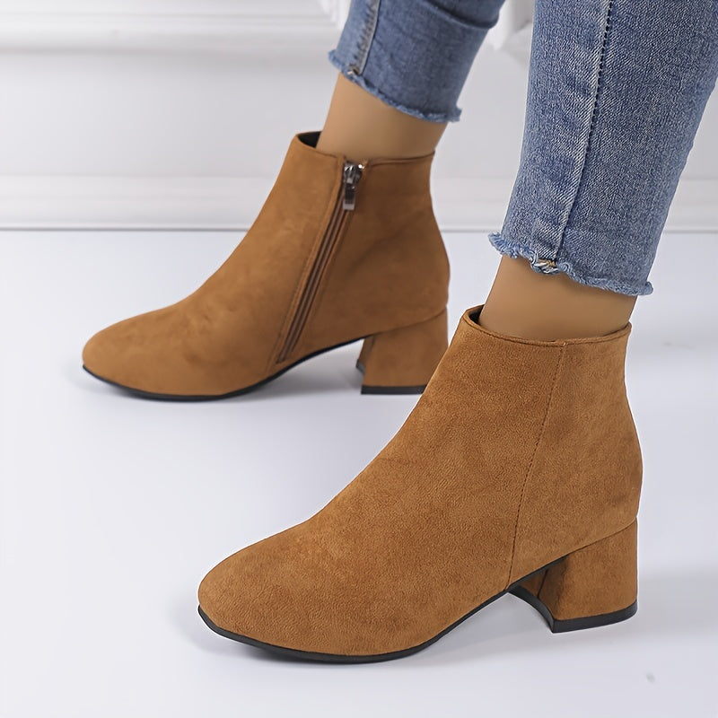 Women's Chelsea Ankle Boot with Block Heel