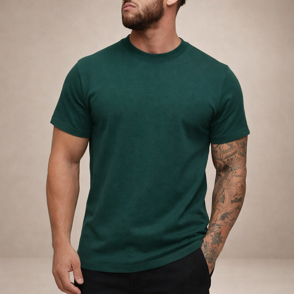 Men's Slim Fit Crew Neck Essential Cotton T Shirt