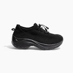 Women's Knit Toggle Walking Shoes with Cushioned Sole