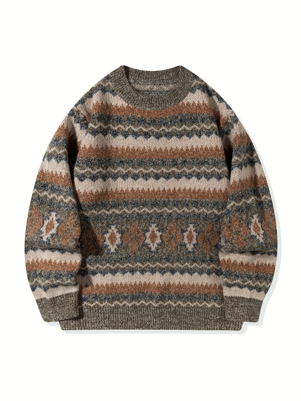 Women's Relaxed Nordic-Pattern Knit Sweater