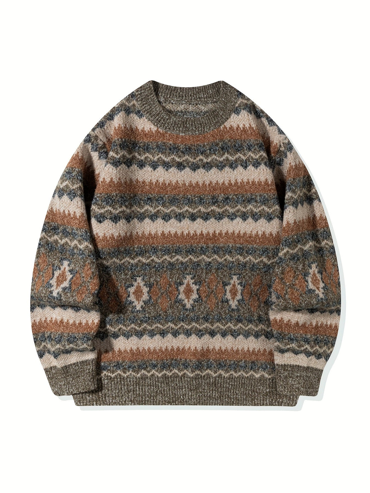 Women's Relaxed Nordic-Pattern Knit Sweater