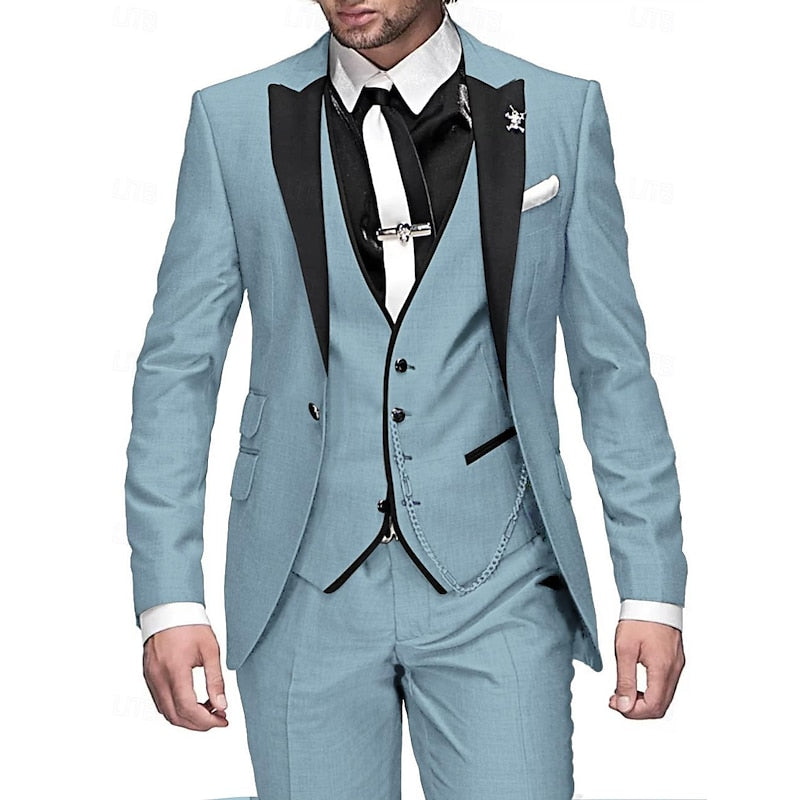 Men's Elegant Three Piece Tailored Occasion Suit Set