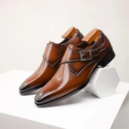 Men's Single Monk Strap Dress Shoes Buckled Formal Footwear