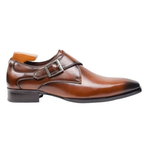 Men's Single Monk Strap Dress Shoes Buckled Formal Footwear