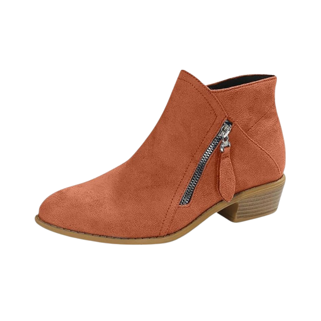 Women's Ankle Boot with Tassel Zip Detail