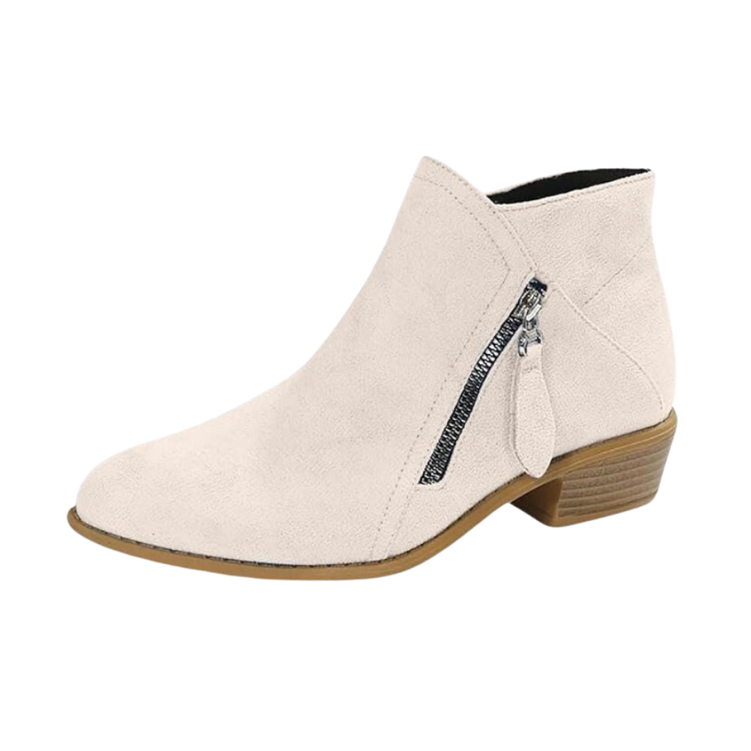 Women's Ankle Boot with Tassel Zip Detail